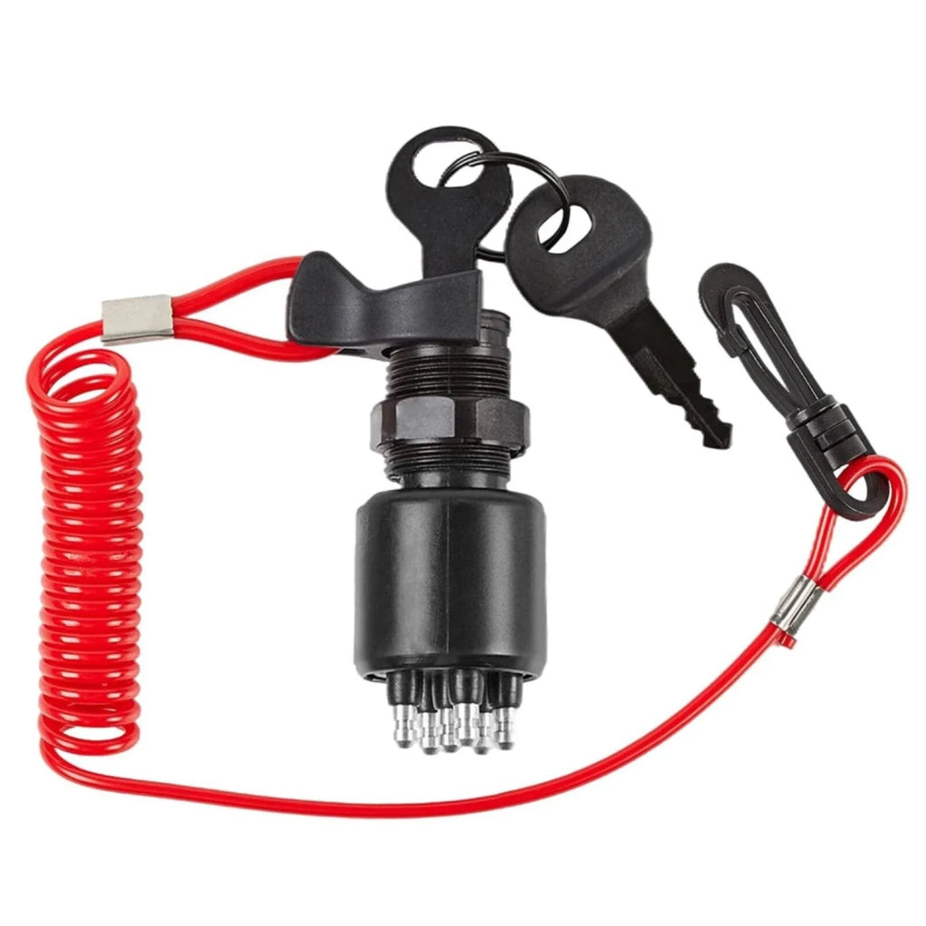 Ignition Key Switch & Safety Lanyard for Evinrude/Johnson OMC (175HP)