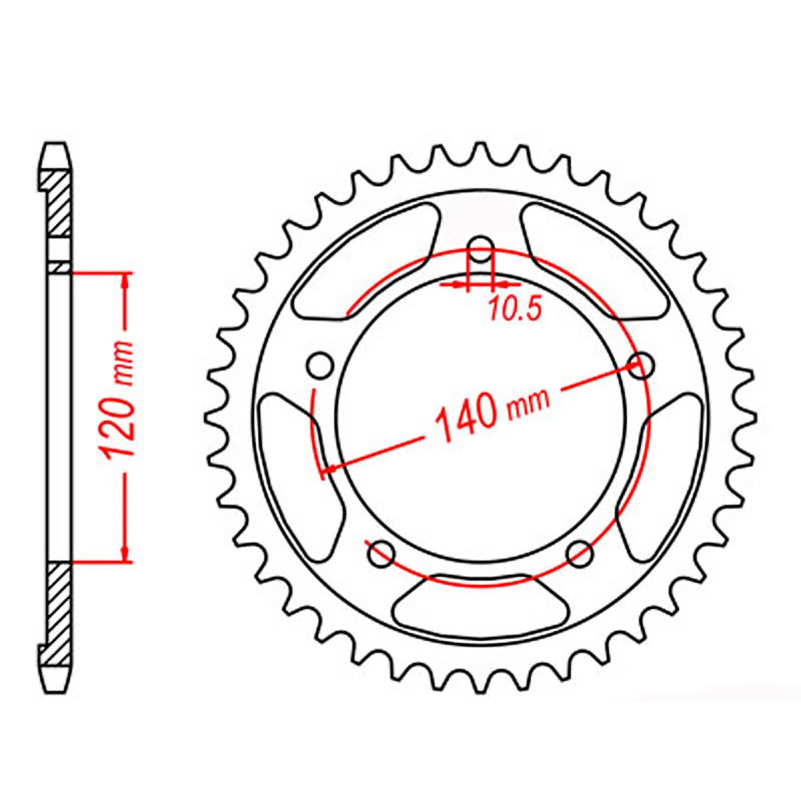 Chain Sprocket for Suzuki GSF1250FA Bandit ABS (2012)