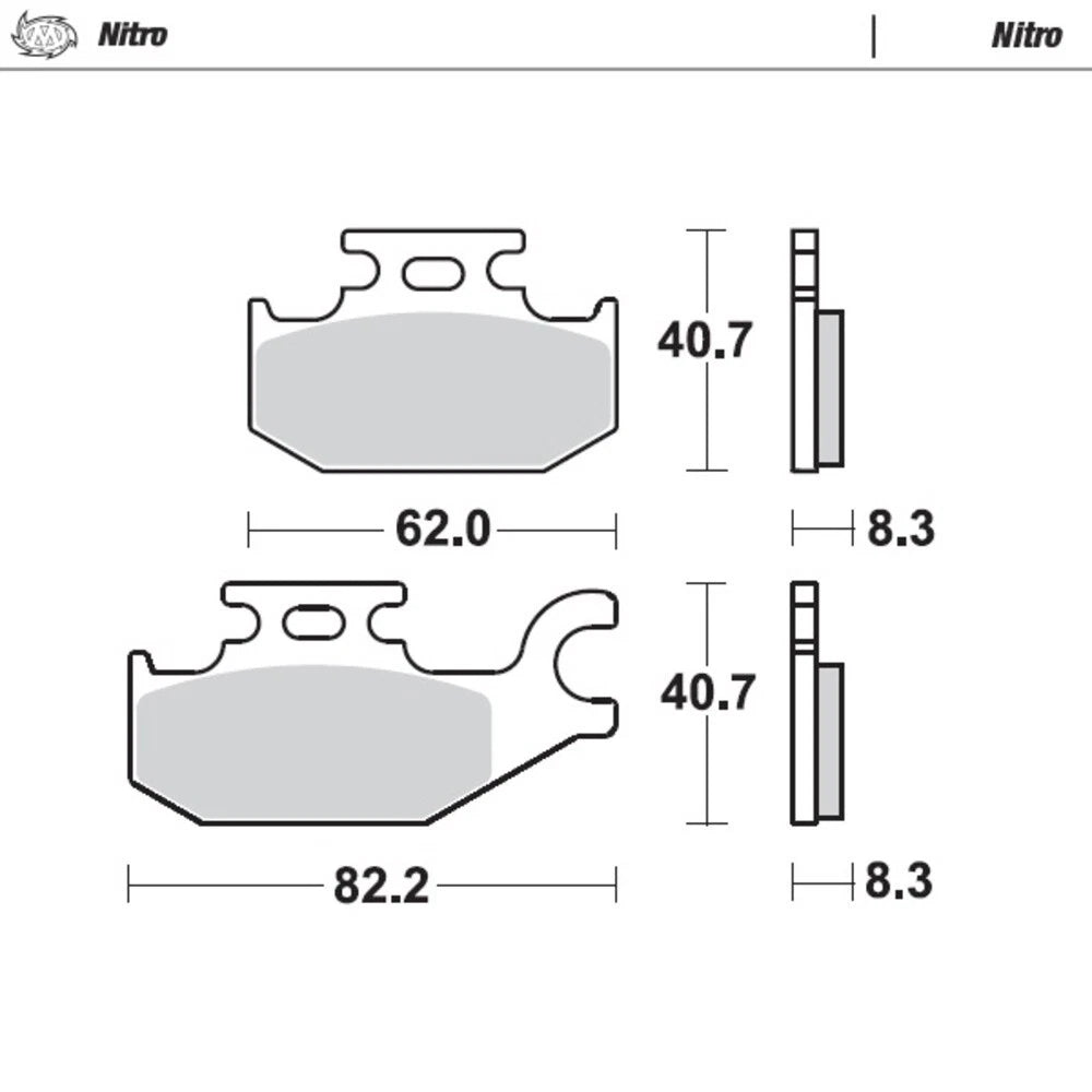 MotoMaster Front Left Brake Pads for Suzuki LT-A500AXI EPS (2009–2021)