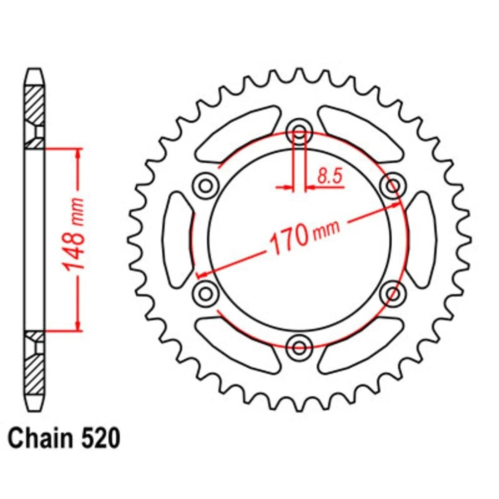 SuperSprox Chain Sprocket for Suzuki SP600 (1985)