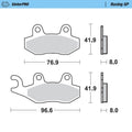 MotoMaster Front Brake Pads for Suzuki DR350 (1990–1997)