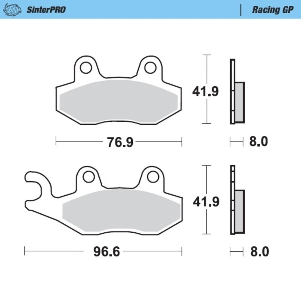 MotoMaster Front Brake Pads for Suzuki DR350 (1990–1997)