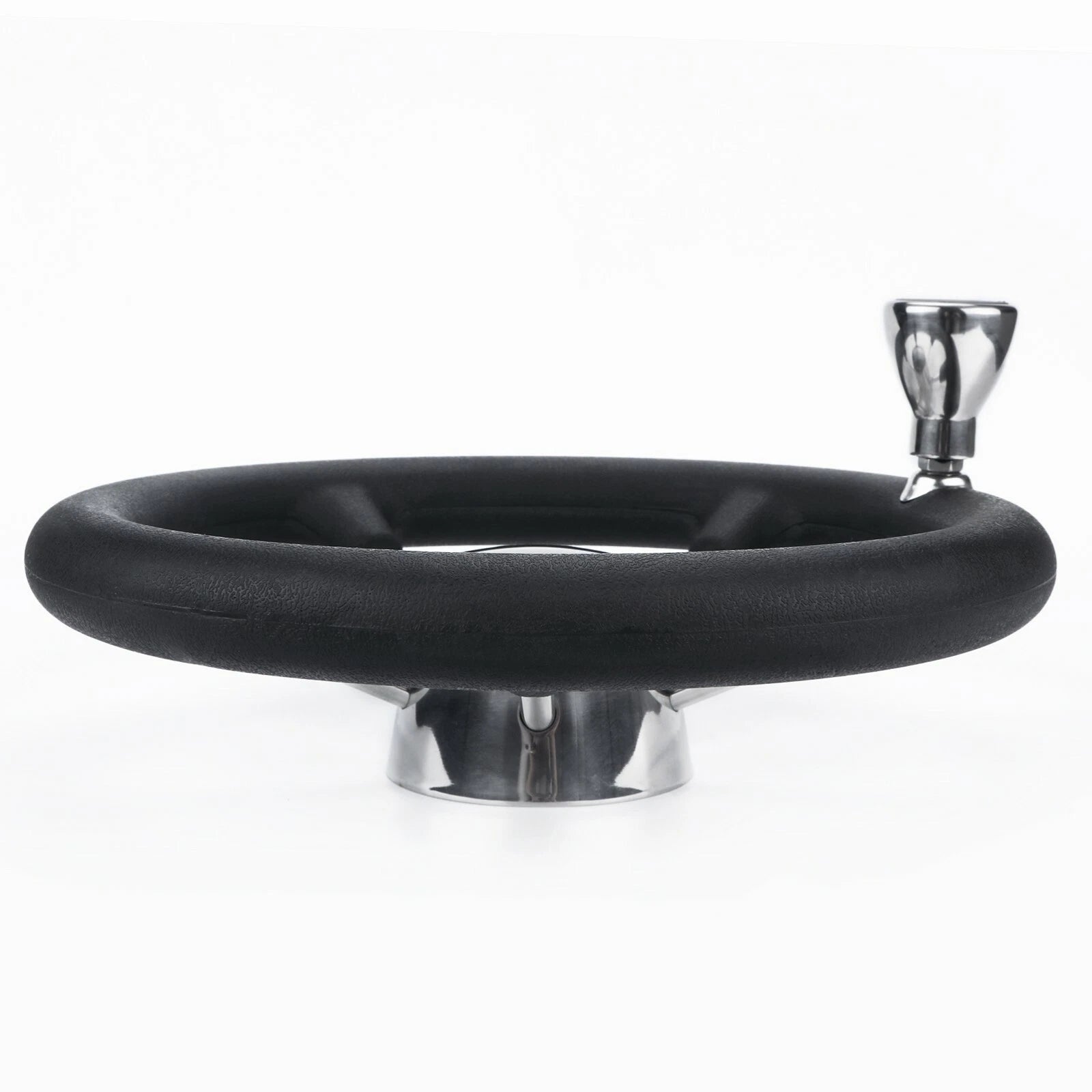 11" Steering Wheel Black PU Foam Stainless Steel Heavy Duty for Boats