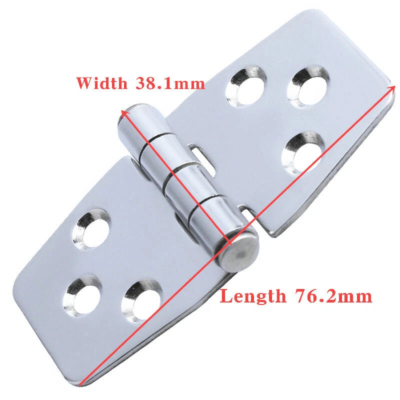 Stainless Steel Boat Hinges 3" x 1.5" Marine Cabinet Hatch Door for RV