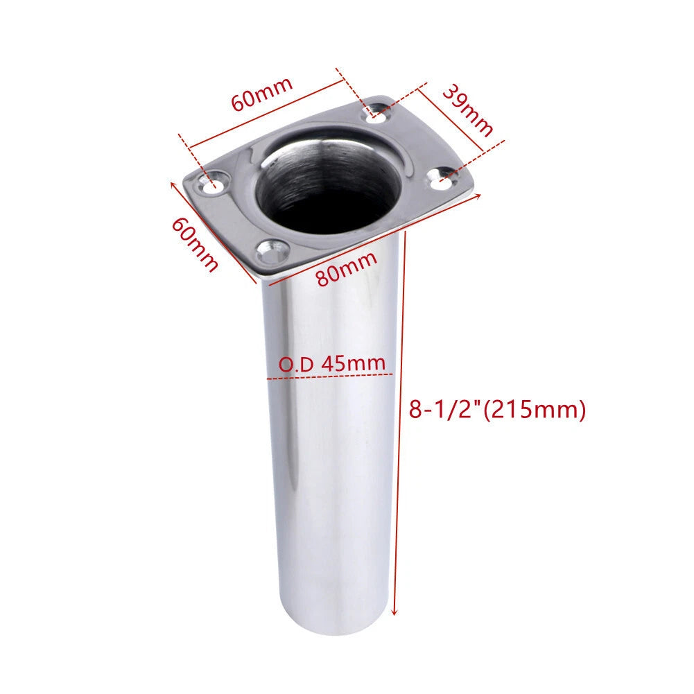 Set of 4 Marine Boat Stainless Steel Fishing Rod Holders for Various Models