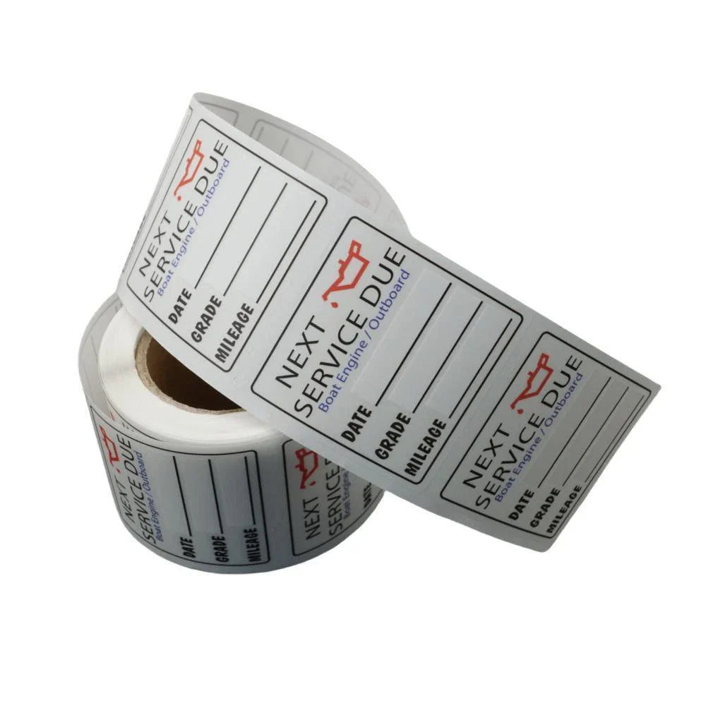200 Oil Change Reminder Stickers 2" x 2" for Service Due