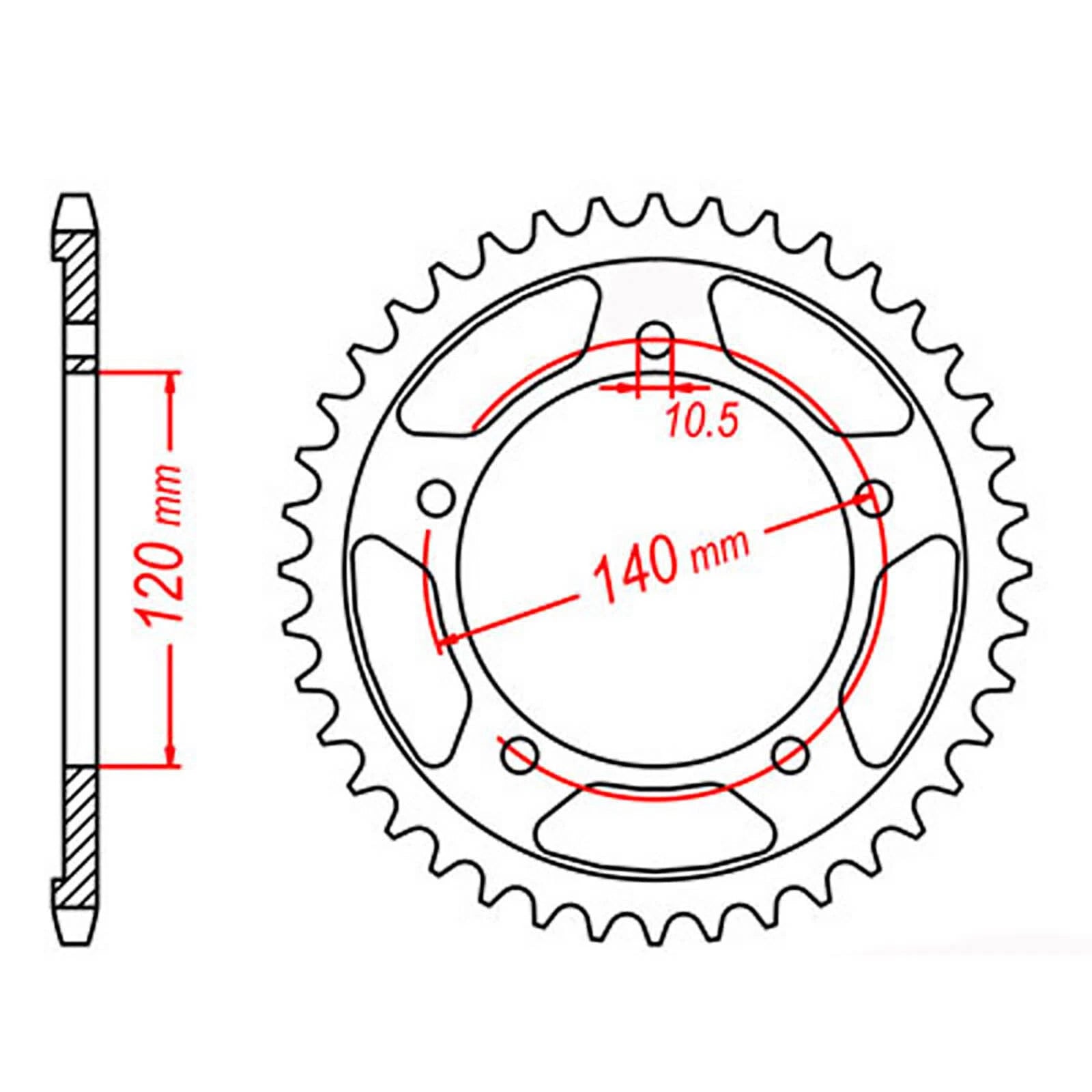 Chain Sprocket for Suzuki SV1000S (2003–2008)