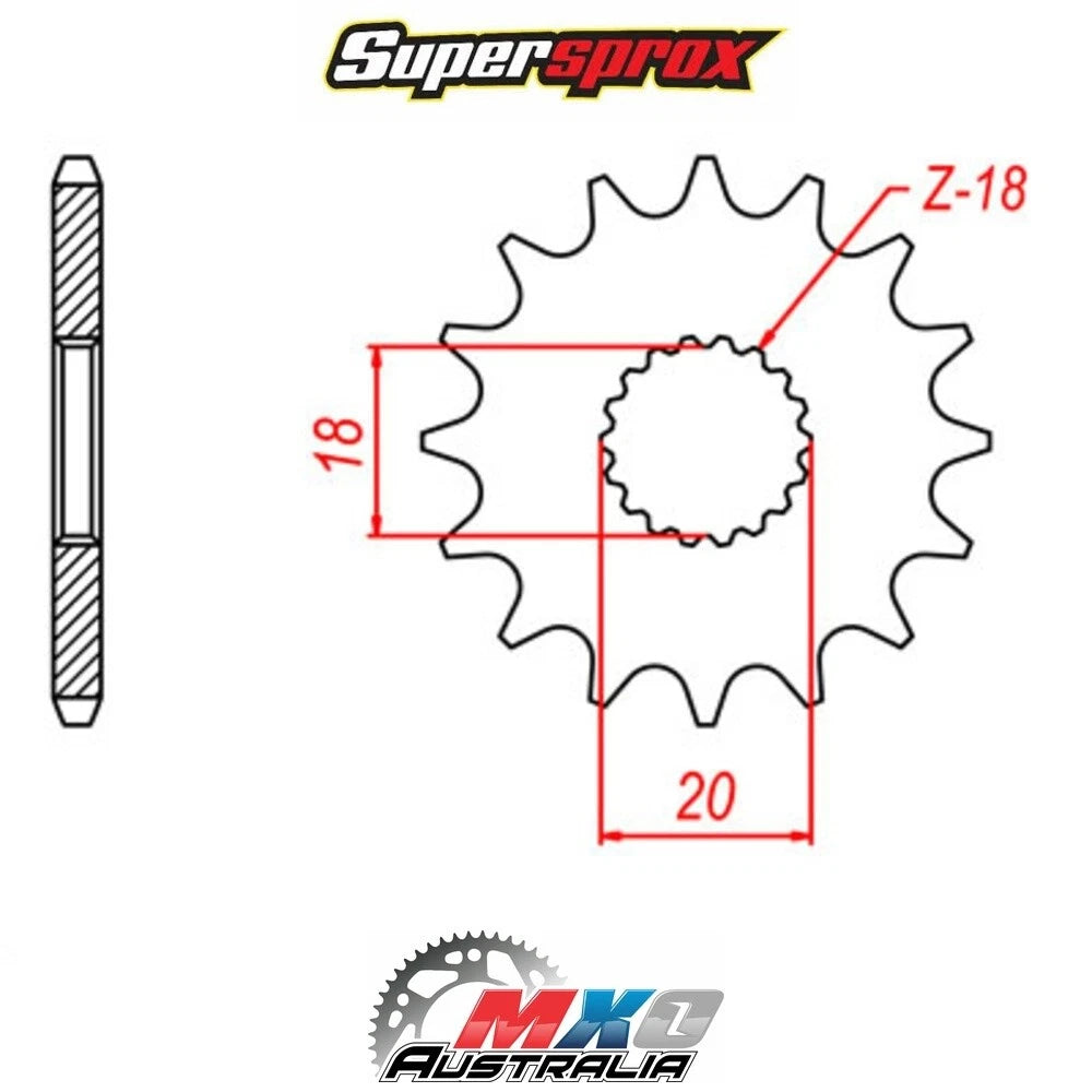 Supersprox 14T Front Sprocket for Suzuki GN125 (1992–2000)