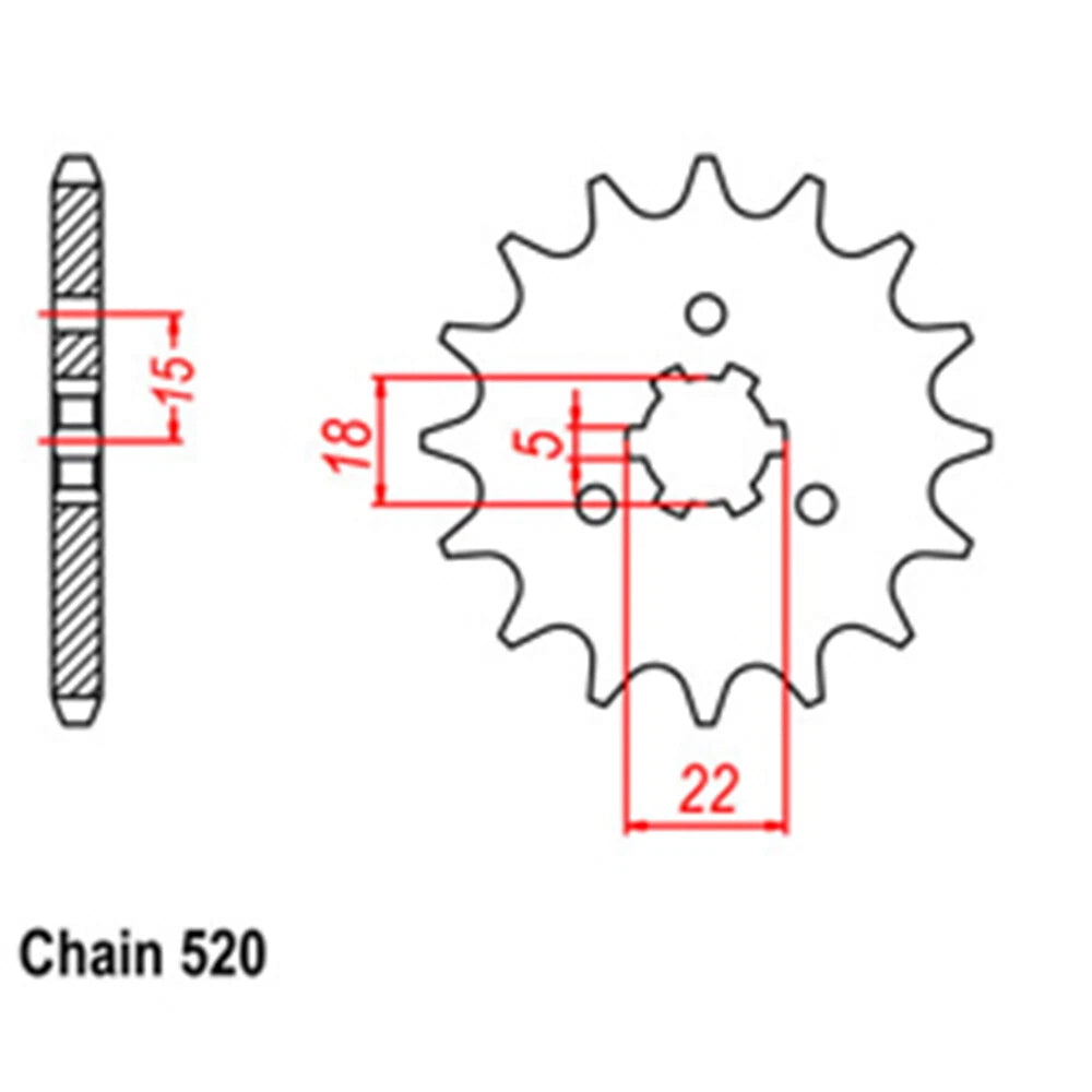 Front Sprocket 11T for Suzuki LT250E (1985)