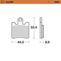 MotoMaster Front Brake Pads for Suzuki AN250 BURGMAN (2003–2006)