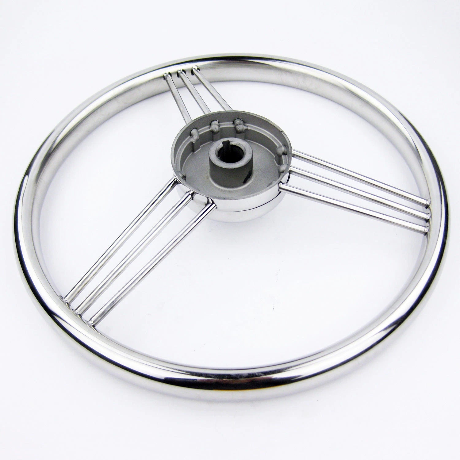 Stainless Steel 13-1/2'' Steering Wheel 9 Spokes for Marine Boat