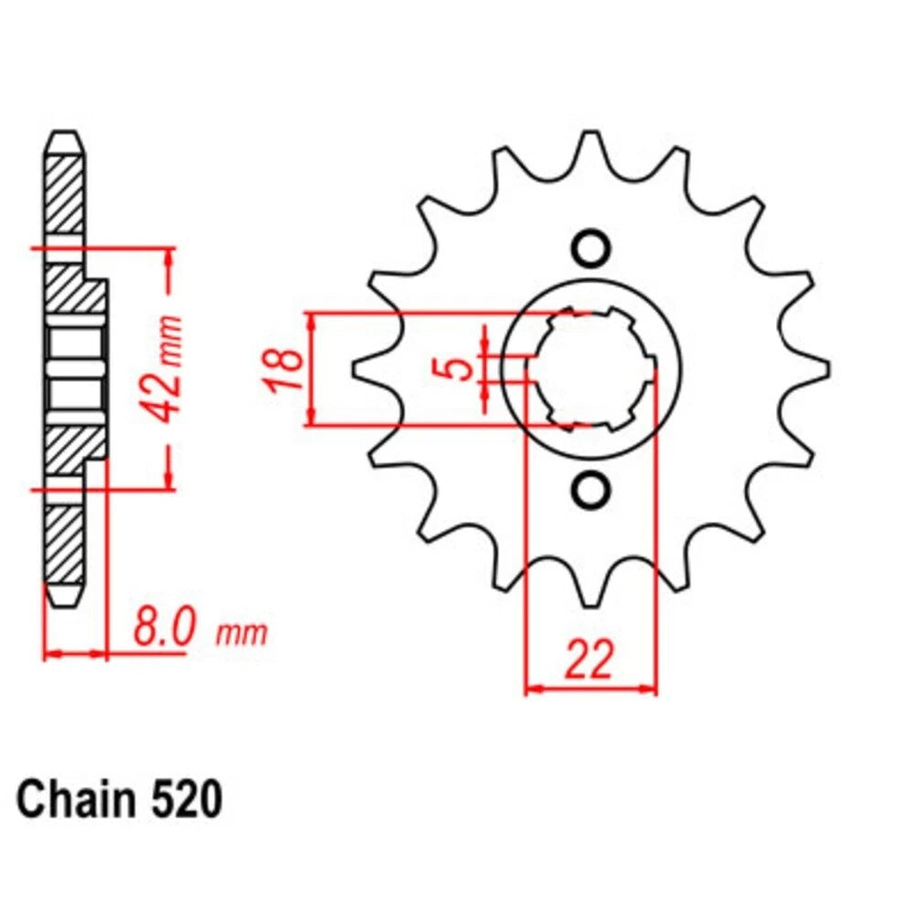 SuperSprox Chain Sprocket for Suzuki RM250 (1981)