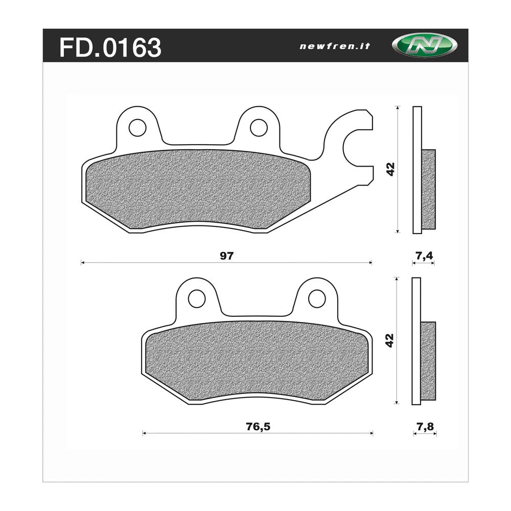 Newfren Front Right Brake Pads for Suzuki LT-A500F Vinson (2000–2001)