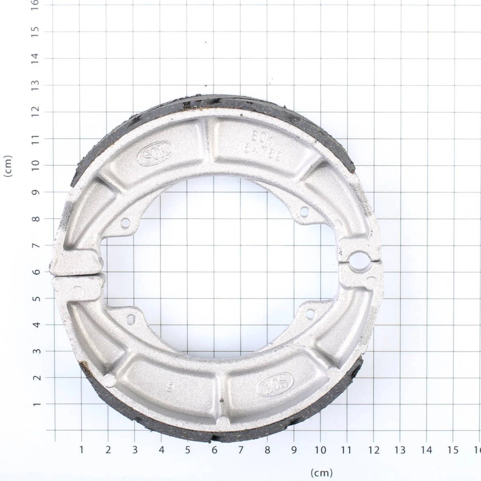 Grooved Rear Brake Shoes for Suzuki TF125 MUD BUG (1977–1988)