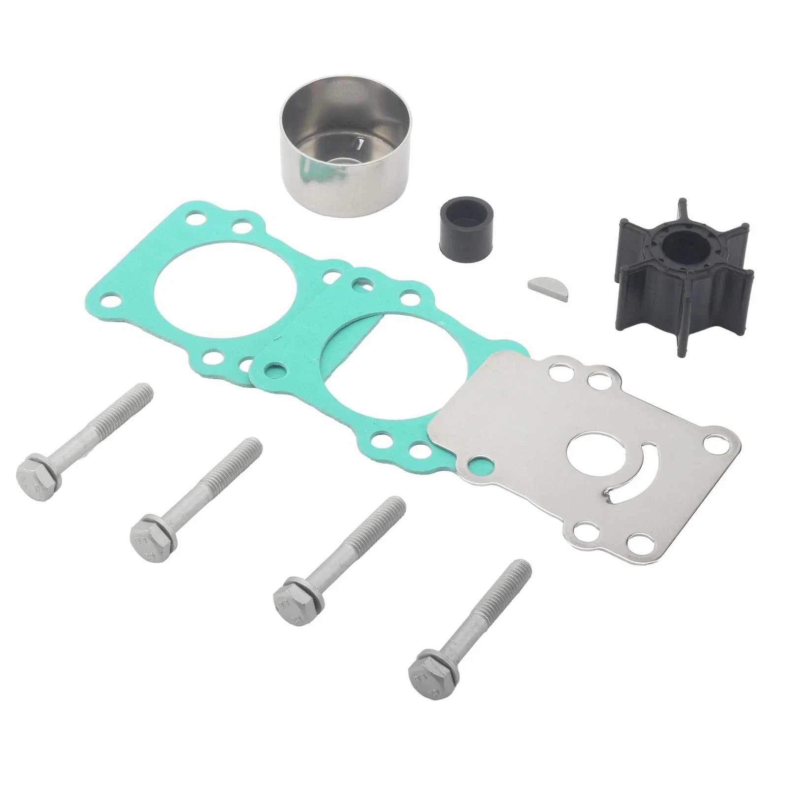 Water Pump Impeller Kit for Yamaha 9.9/15HP 2-Stroke Outboard Motors