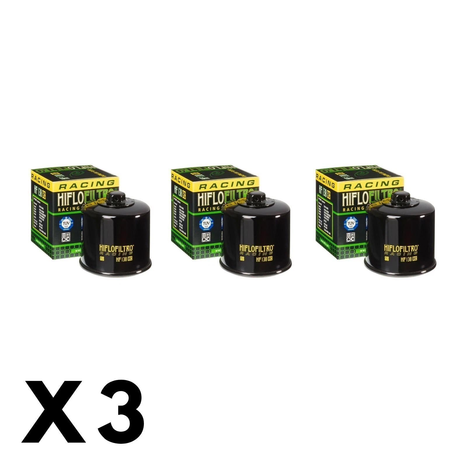 3 Pack Hiflo Oil Filter for Suzuki GSX-R1100W (1993–1998)