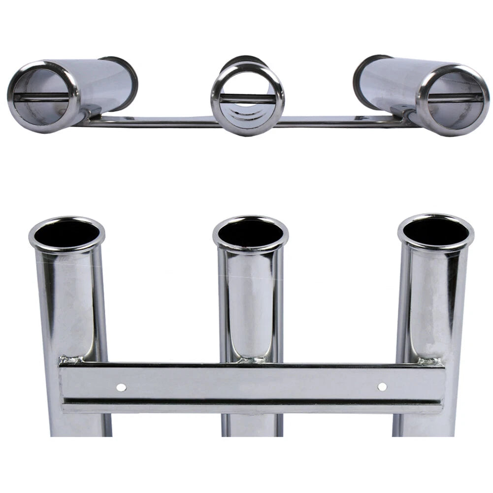 3 Tube Stainless Steel Boat Fishing Rod Holder for Yacht Kayak