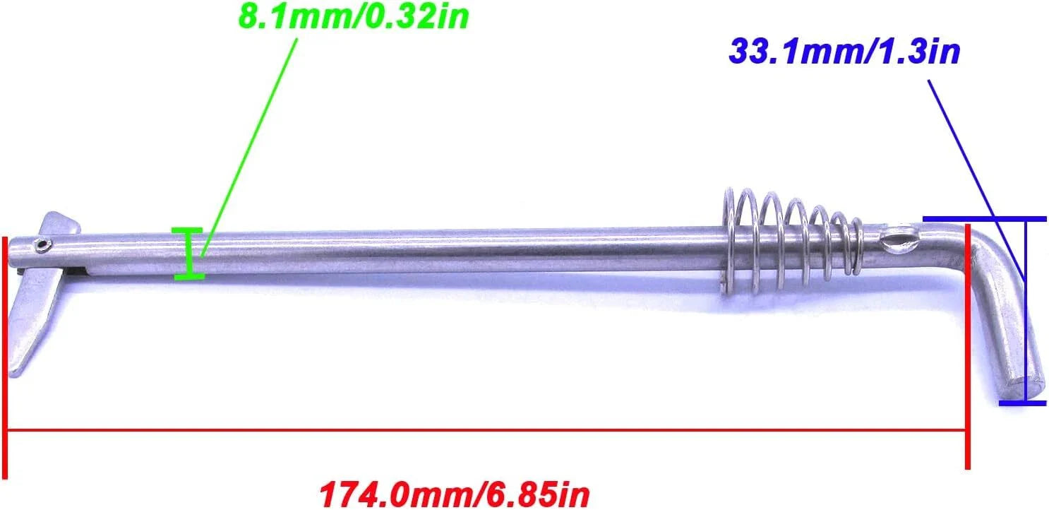 Tilt Thrust Rod & Spring for Mercury 4-9.8HP Outboards