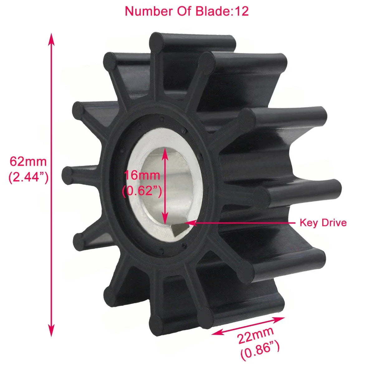 Water Pump Impeller for Kohler/Westerbeke/Sierra Engines