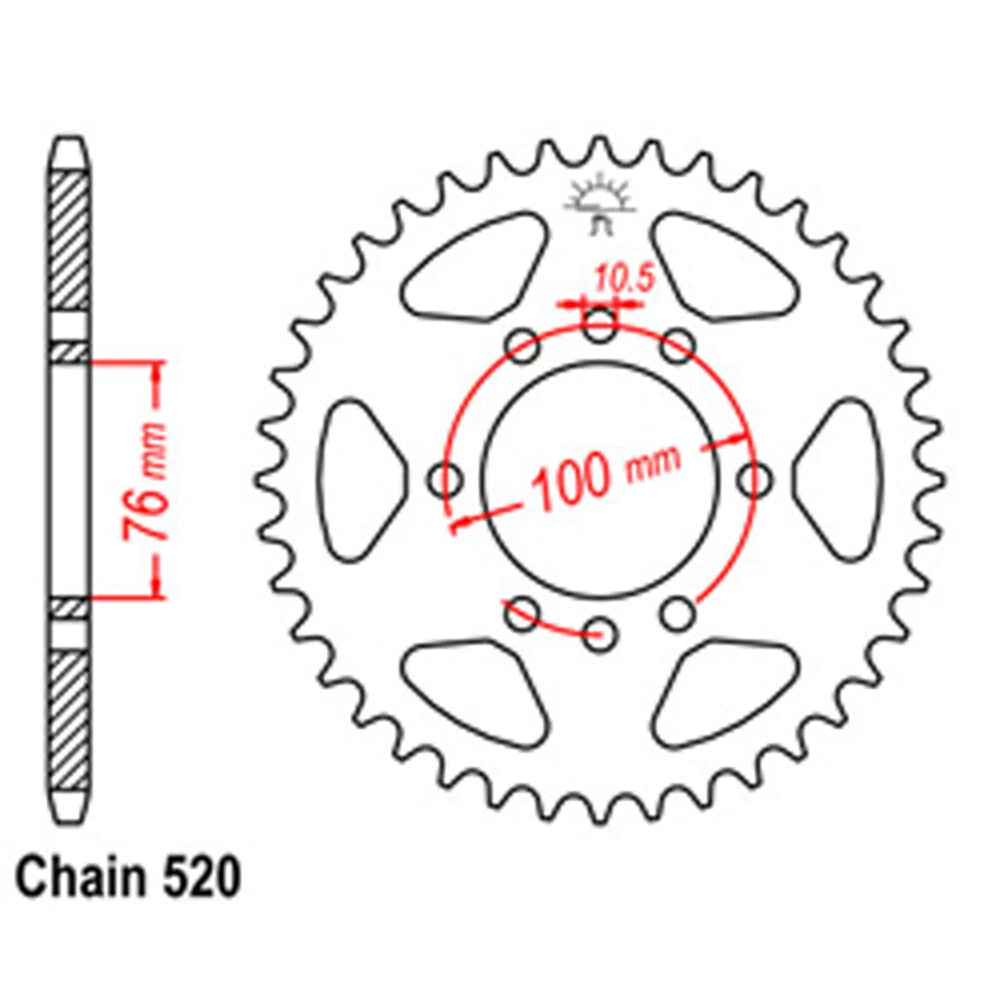 Rear Sprocket for Suzuki GSXR250R (1987–1988)