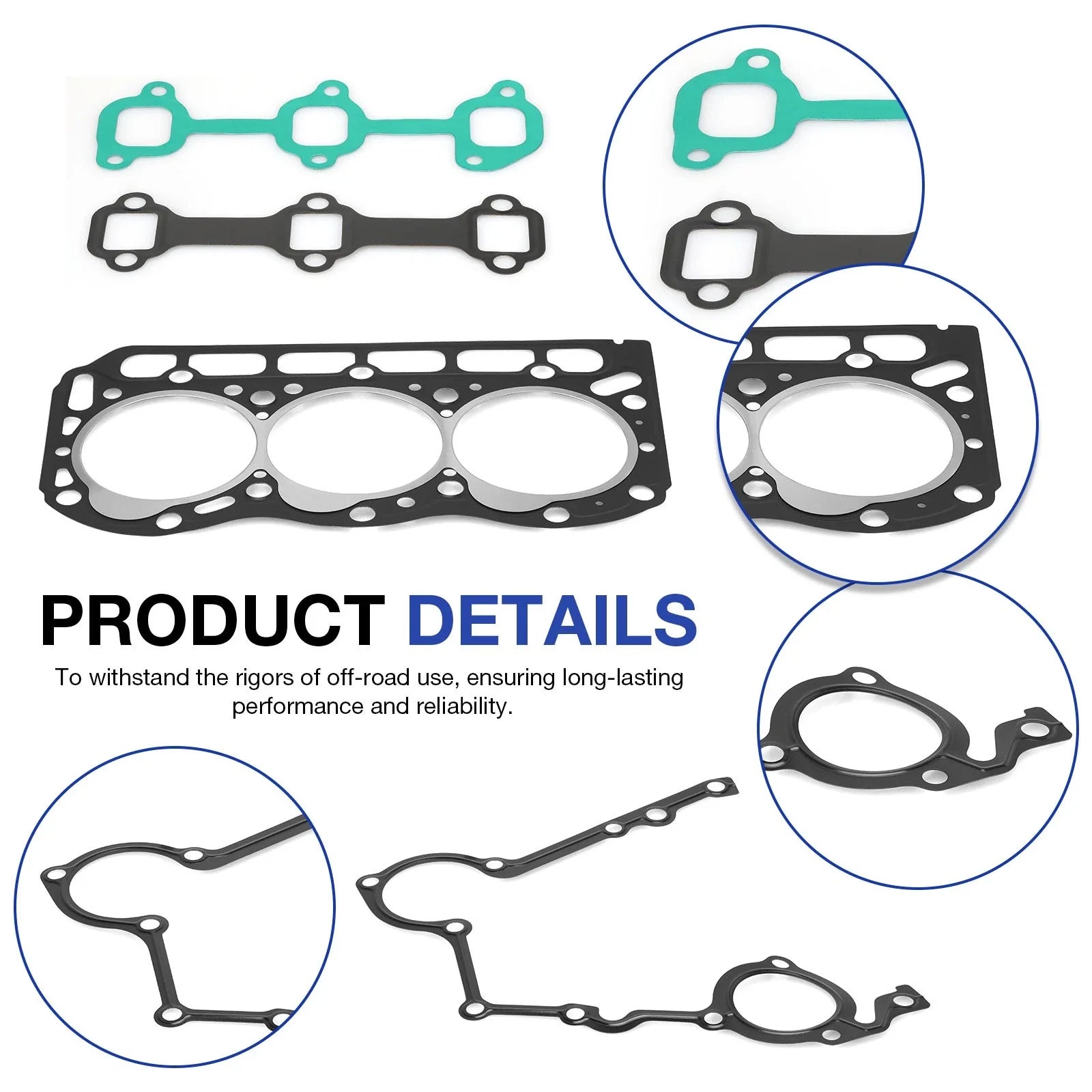 Top End Gasket Rebuild Kit for Kawasaki Mule 3010 Diesel 4x4 (2003-2008)