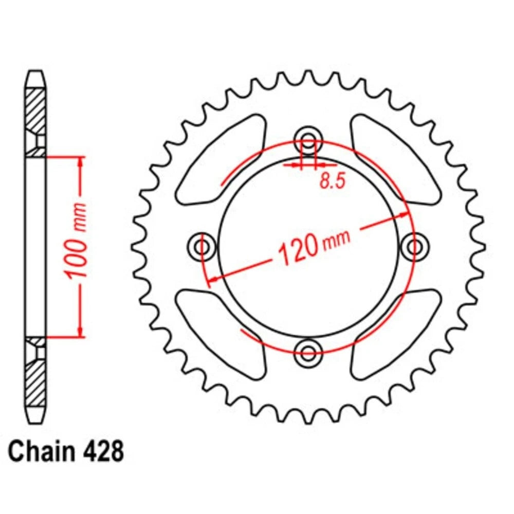 SuperSprox Chain Sprocket for Suzuki RM80 BW (1997–2001)