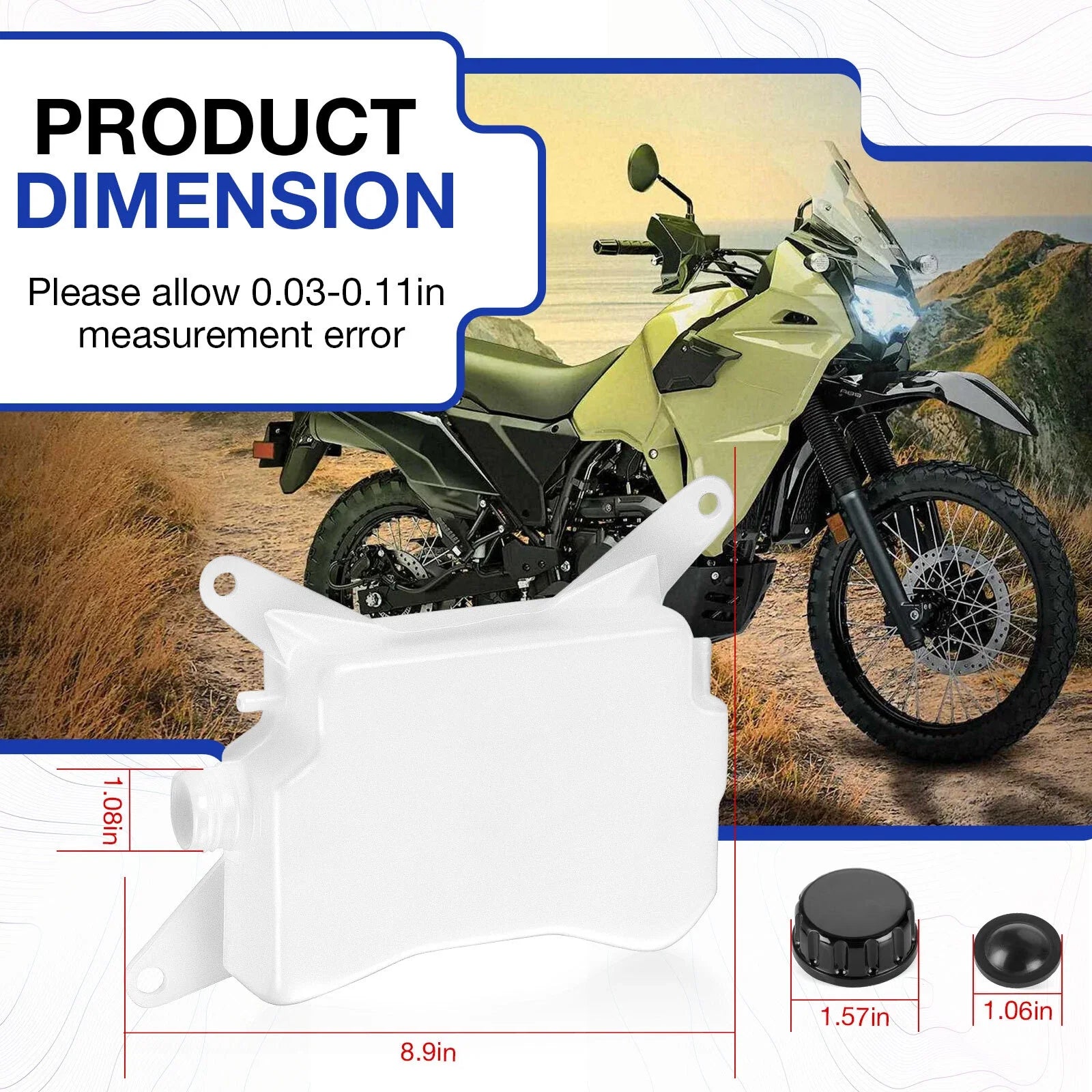 Reservoir for Kawasaki KLR650/KLR 650/KL650 (1987-2010)