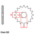Front Sprocket 15T for Suzuki TS400 (1972–1976)