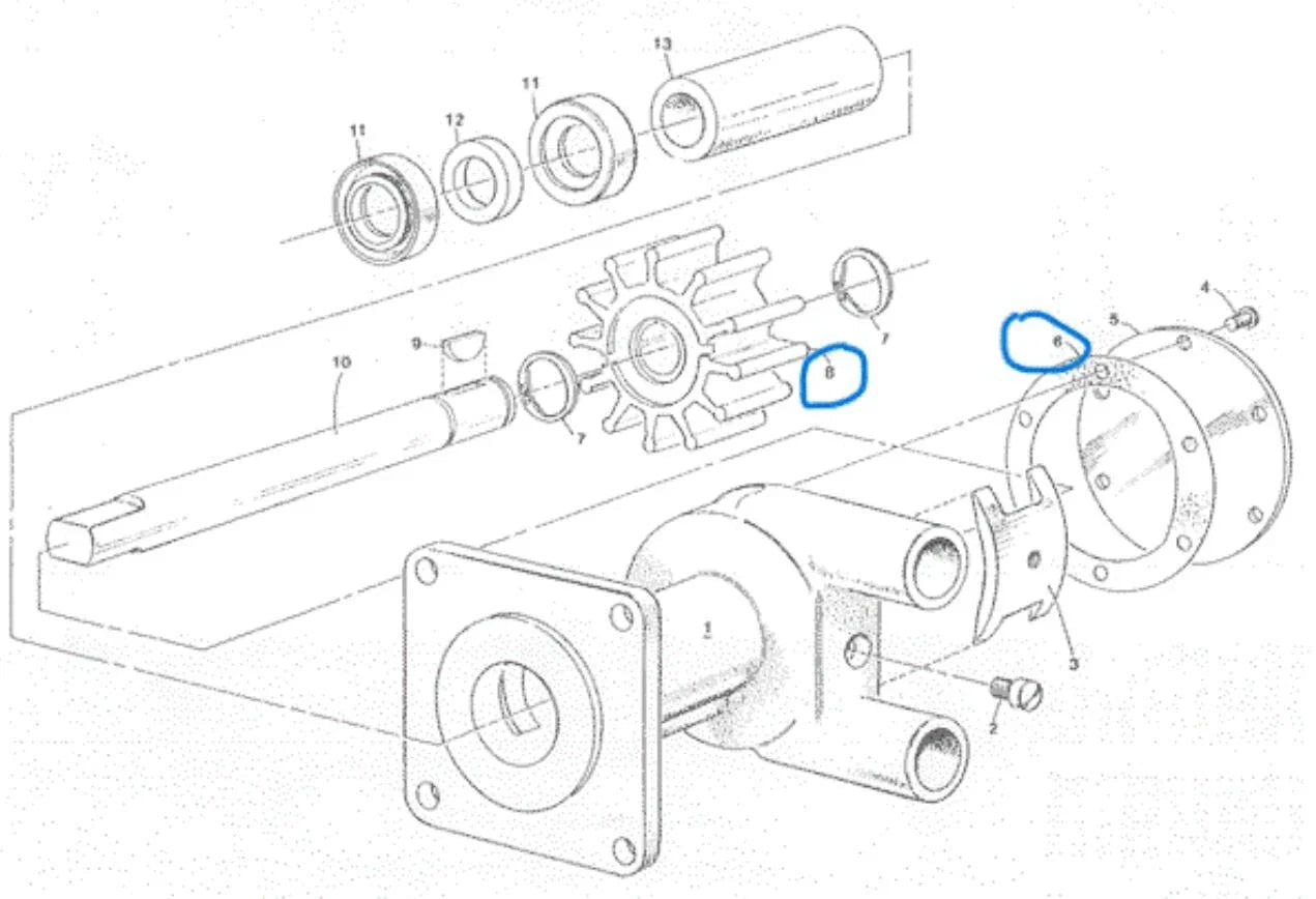 Impeller Kit for Westerbeke Marine Generator 33112 (23-3302)