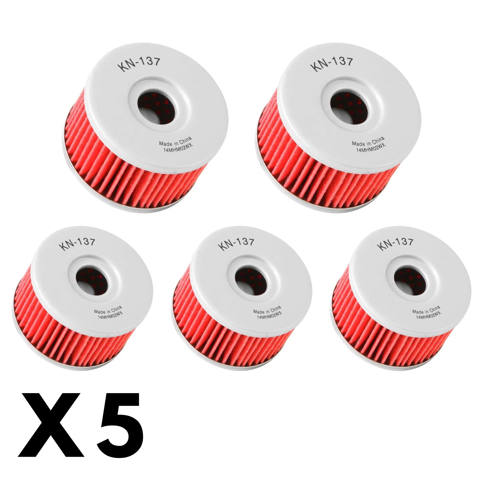 5 Pack Oil Filter for Suzuki DR650S (1990–1995)