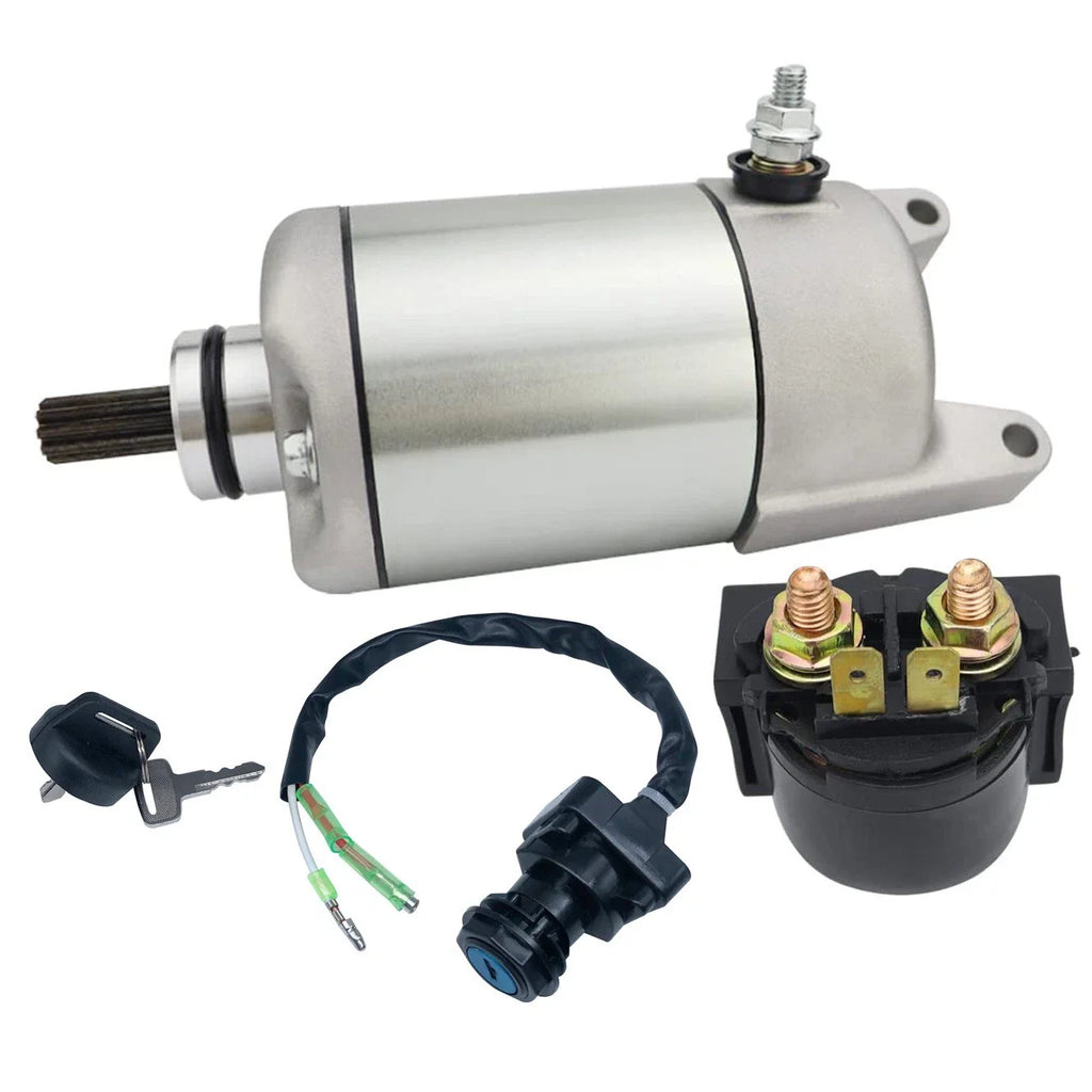 Prairie 400 Starter Motor for Kawasaki KVF400 4X4 (1997-1998) with Relay & Switch
