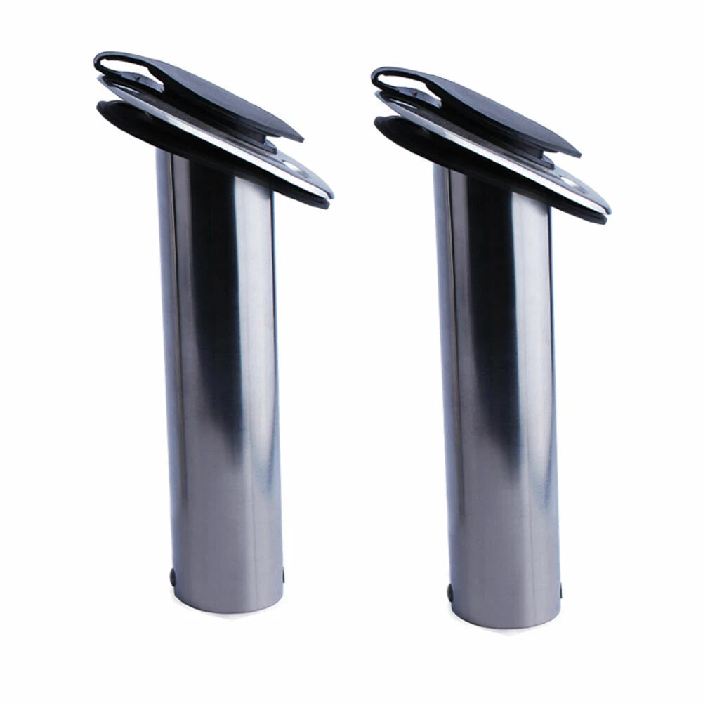 Boat Fishing Rod Holder Stainless Steel 30° PVC Cap for Yacht Kayak Truck RV