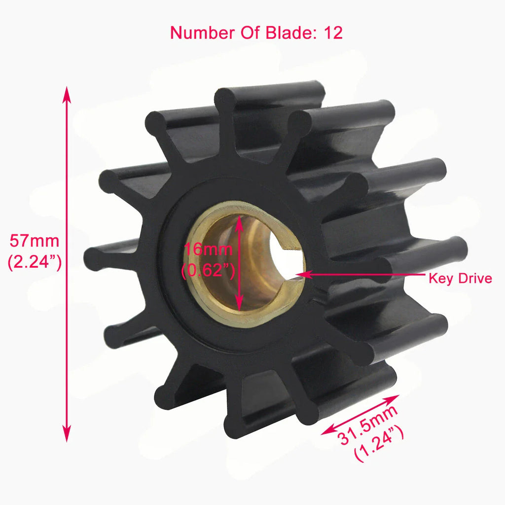 Water Pump Repair Kit w/ Impeller for Volvo Penta 219/250/270 (1990-2000)