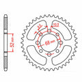 MTX Rear Sprocket 37T for Suzuki GT50 K (1979–1980)