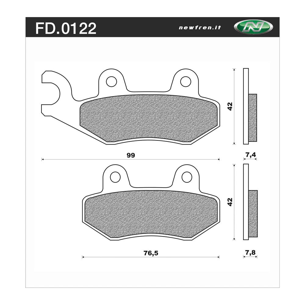Newfren Front Brake Pads for Suzuki RM250 (1987–1995)