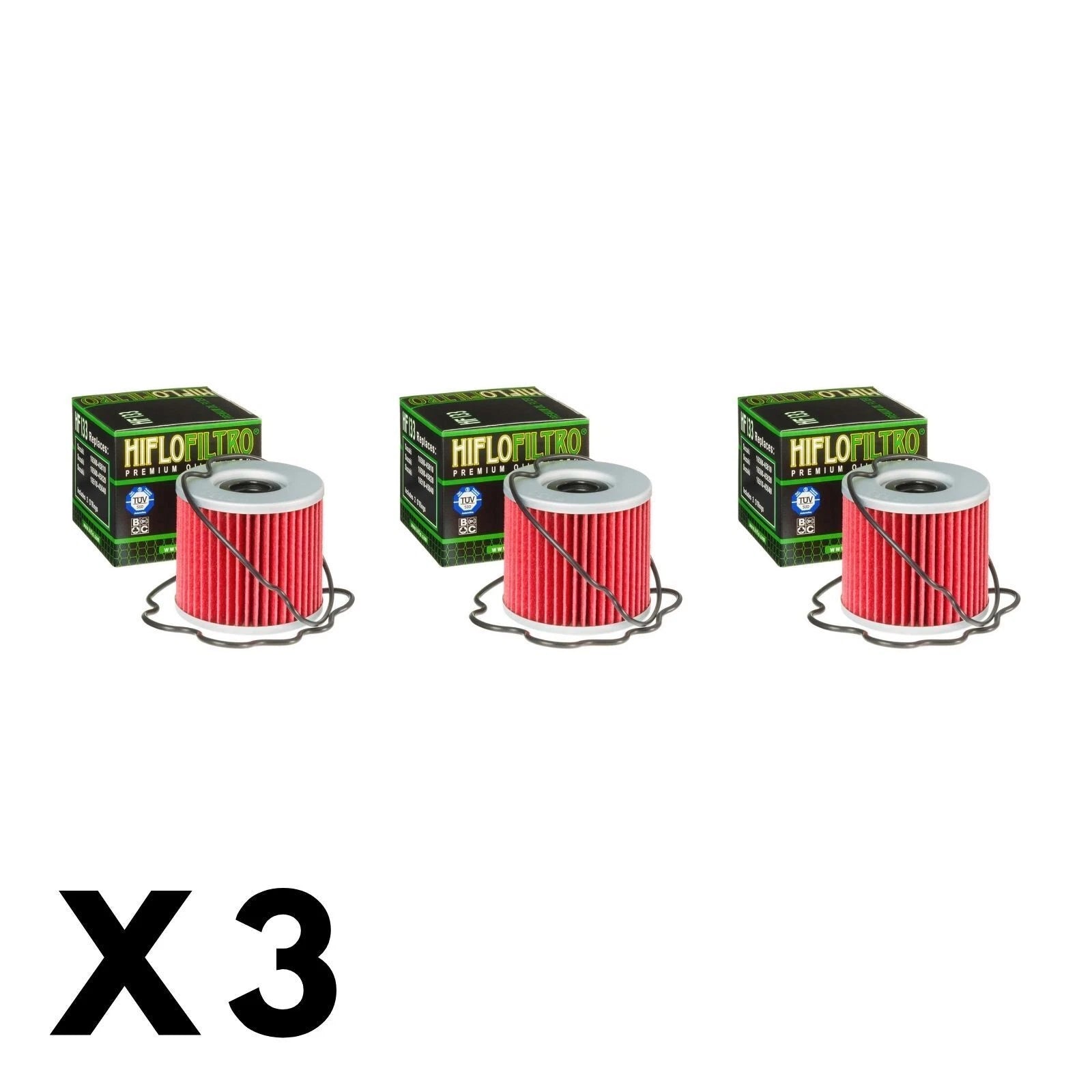 3 Pack Hiflo Oil Filter for Suzuki GS250FW (1983–1986)