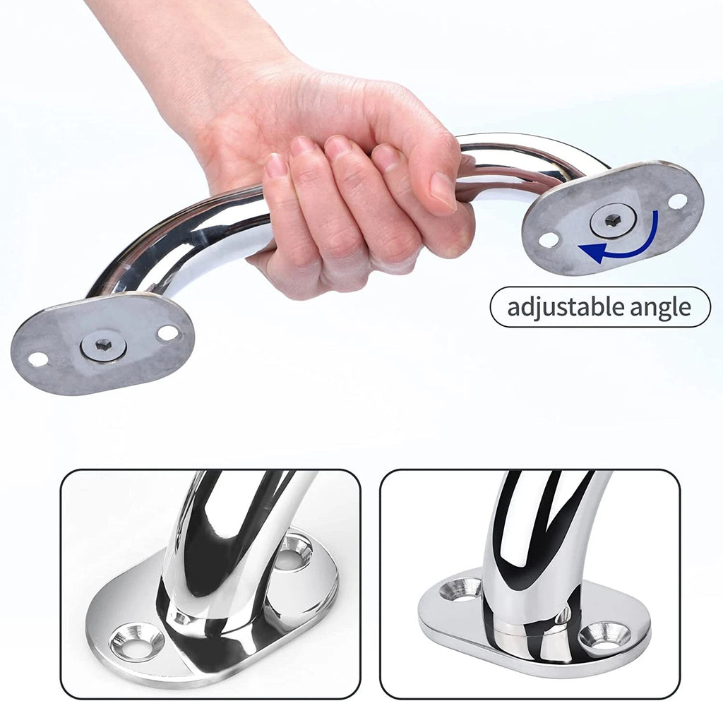 Stainless Steel 9'' Grab Handle Handrail for Door Boat Bath RV