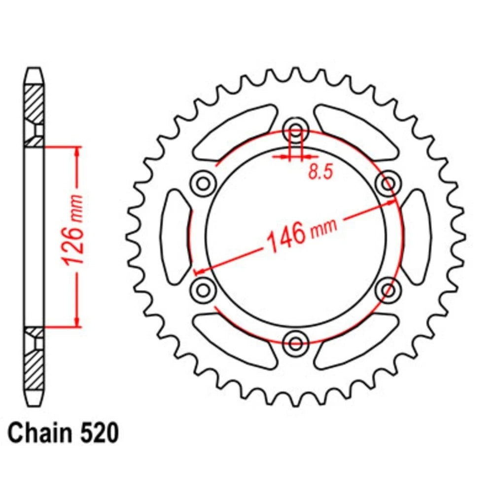 SuperSprox Chain Sprocket for Suzuki RM-Z250 (2010–2012)