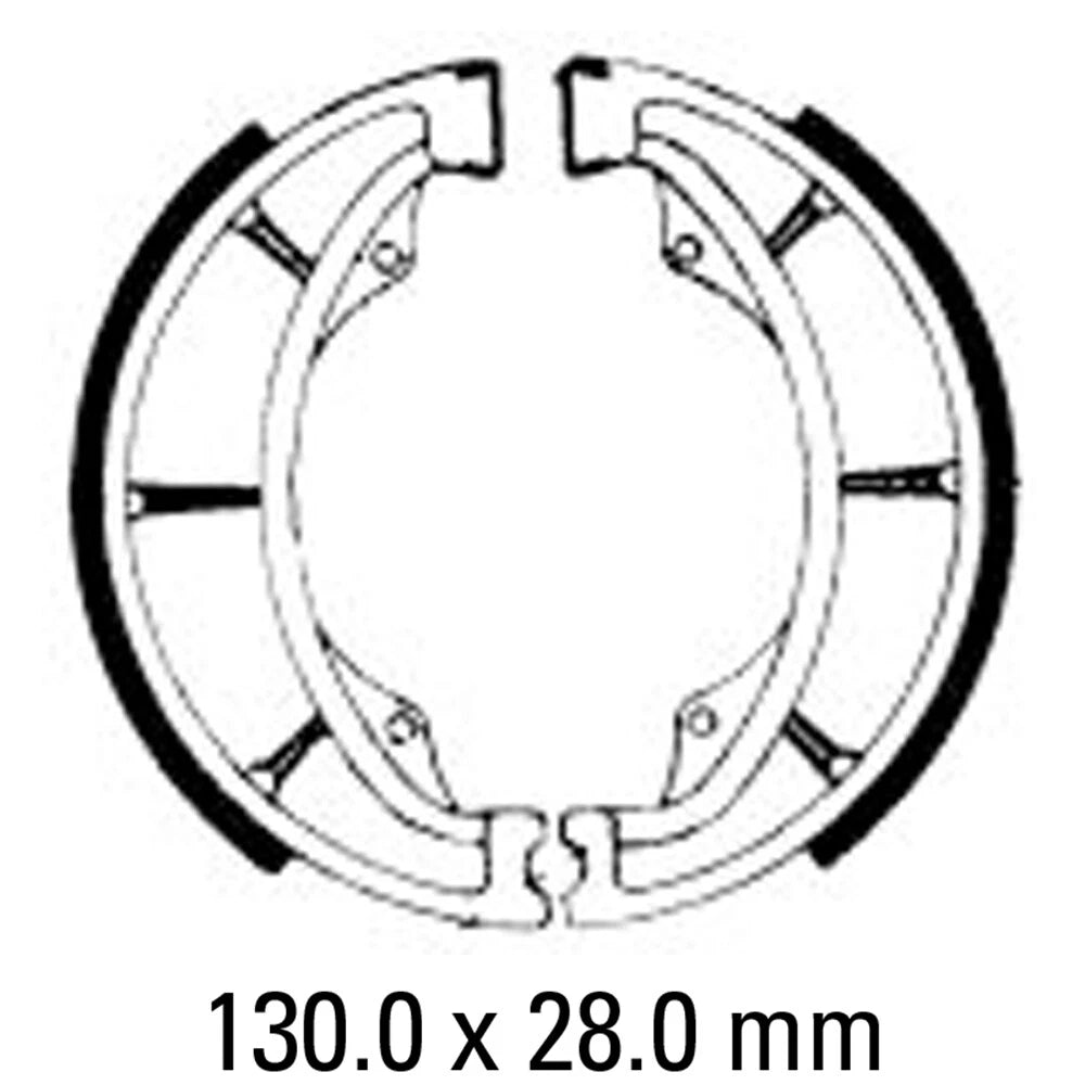 Ferodo Rear Brake Shoes for Suzuki TS125ER (1978–1981)