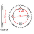36T Rear Sprocket for Suzuki QuadSport Z400 LTZ400 (2009–2014)