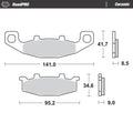 MotoMaster Brake Pads for Suzuki GSX1100G (1991–1994)