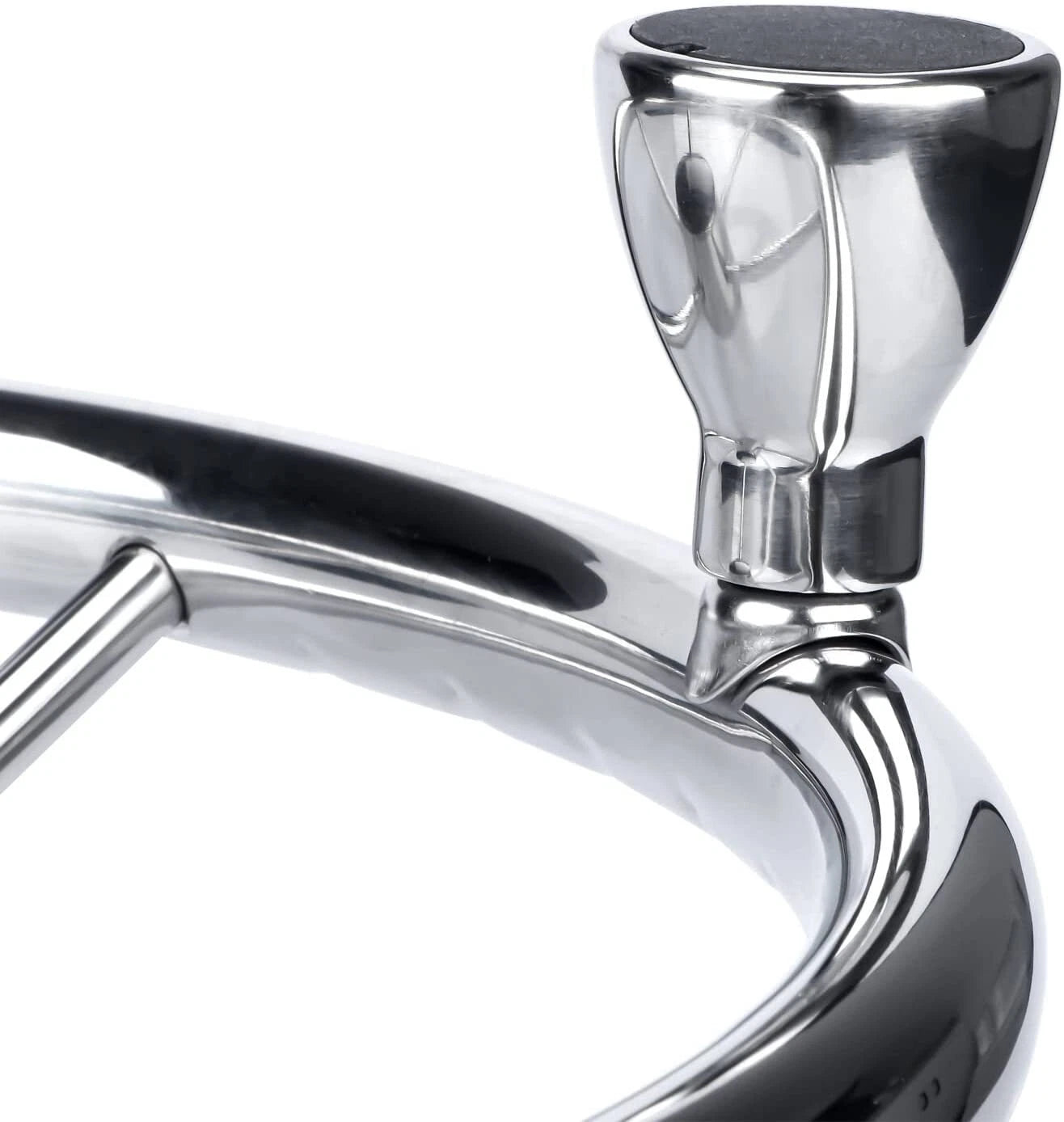 13.5" Marine Stainless Steel Boat Steering Wheel with Knob for Various Models
