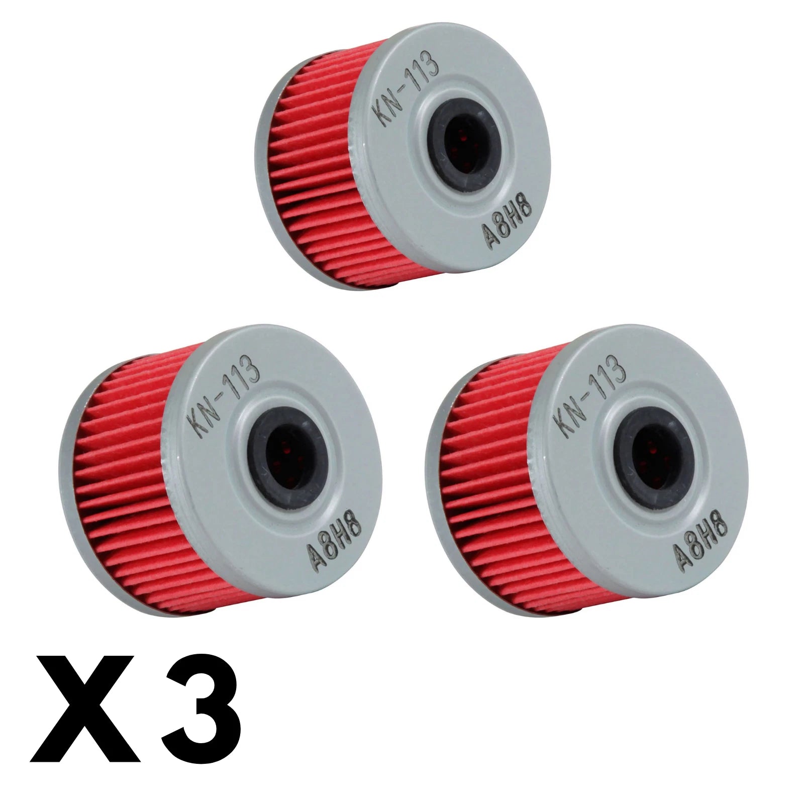 3 Pack K&N Oil Filter for Honda TRX500FE2 2014-2017