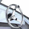 Stainless Steel 15-1/2" Boat Steering Wheel 3 Spoke for Yacht