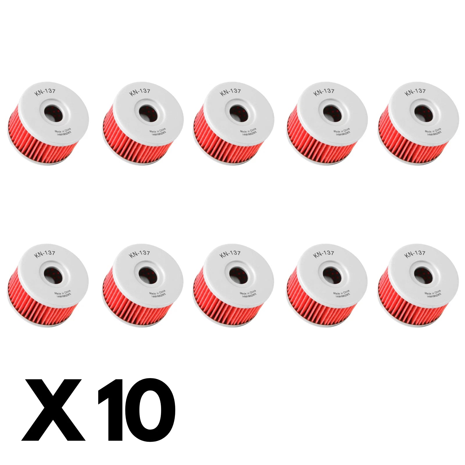10 Pack K&N Oil Filter for Suzuki DR650S (1990–1995)