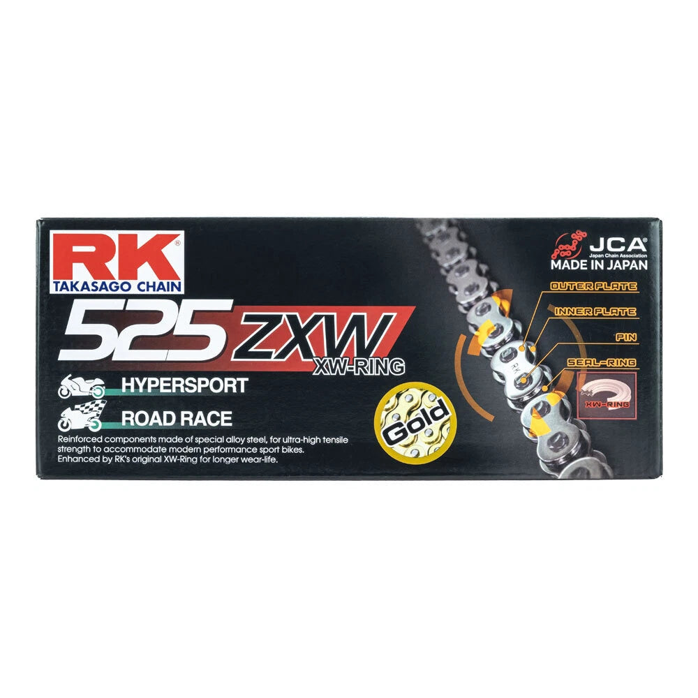 RK Chain for Honda CB600F 2008-2010 525 ZXW 120L Gold