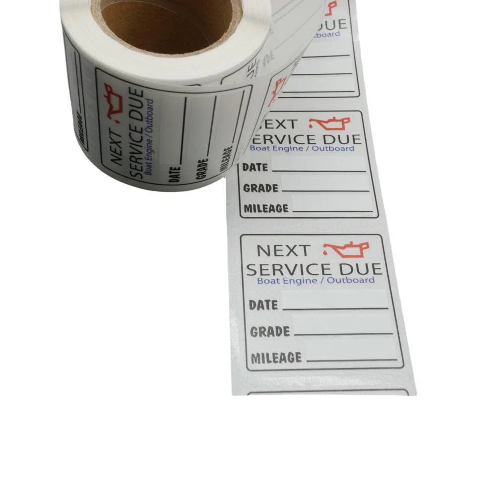 200 Oil Change Reminder Stickers 2" x 2" for Service Due