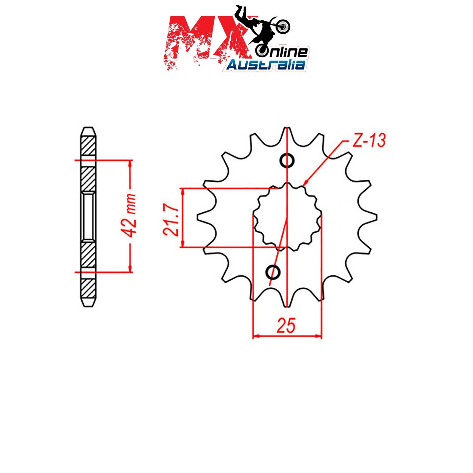 Front Sprocket 17T for Suzuki SV650 ABS (2017–2018)