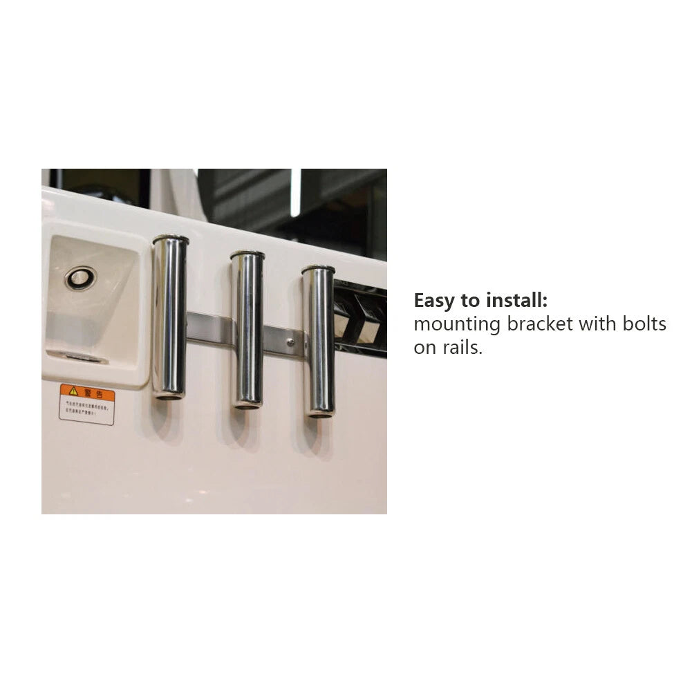 3 Tube Stainless Steel Boat Fishing Rod Holder for Yacht Kayak