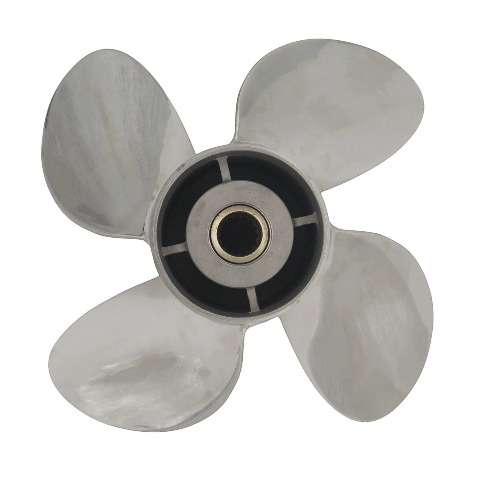 Propeller 13x17 for SUZUKI Outboard 4 Blades Stainless Steel 15 Tooth RH